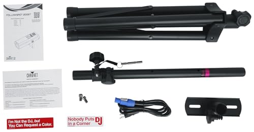 Chauvet DJ Followspot 200ST Portable LED Followspot with Crisp Beam, Backlit Controls, Mechanical Iris, Built-in CTO Filter, DMX Control & Tripod Included