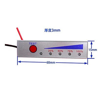 3PCS 2S Li-Ion Battery Percentage Indicator Board Battery Indication Module for LED Voltage Display（White）, Red