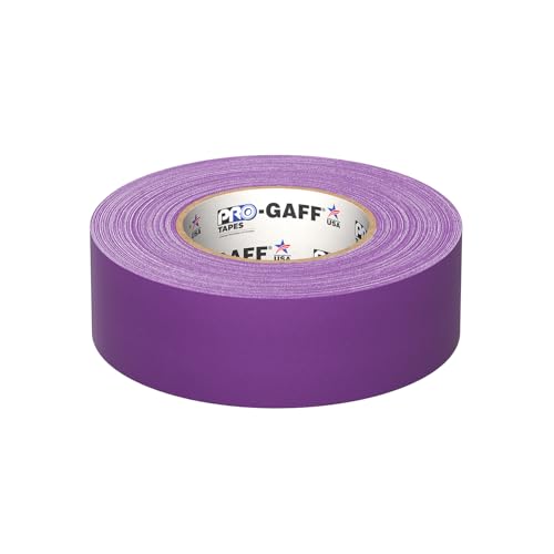 2" Pro Gaff Gaffers Tape 55 yards length purple matte. Premium Heavy-Duty Gaffers Tape trusted by professional Gaffers. Made in the USA. Holds Tight, Easy to remove. (Pack of 24)