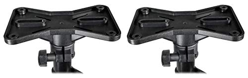 Rockville RVSSA1 Universal 35mm Speaker-Stand Pole Adapter Bracket, 2-Pack | Tripod Compatible, PA Speaker Mount, Durable Plastic, Adjustable Lock Nut, Compact, Lightweight, Hardware Not Included