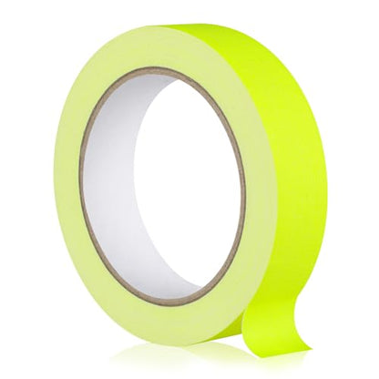 GEYYANG Yellow Spike Tape, 1in x 20yd | Gaffer Tape for Marking,Labeling,Residue Free,Non-Reflective - color: Yellow, size: 1 Inch x 20 Yards
