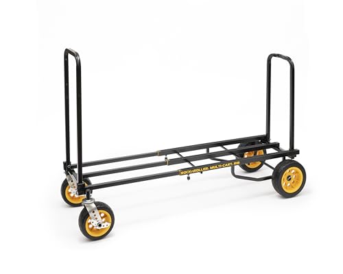Rock-N-Roller R18RT (Mega Plus) 8-in-1 Folding Multi-Cart/Hand Truck/Dolly/Platform Cart/42" to 60" Telescoping Frame/700 lbs. Load Capacity, Black - style: R18RT