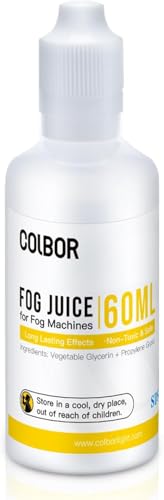 COLBOR CF5 CF3 Fog Machine Liquid, 2.03 fl oz (60ml) Fog Juice Smoke Machine Fluid for Mini Portable Fog Machine compatible with COLBOR Fog Machine (1PCS) - size: Fog Juice 60ml