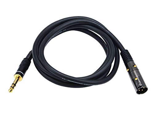 Monoprice 104765 35-Feet Premier Series XLR Male to 1/4-Inch TRS Male 16AWG Cable gold - size: 35ft