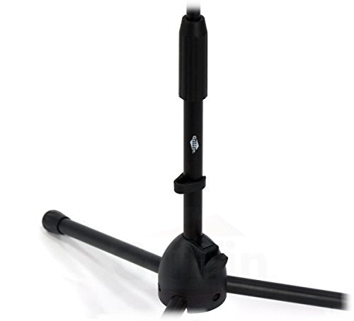 GRIFFIN Short Boom Mic Stand (Low Profile-X Series) – Tripod Mount for Kick Drum, Guitar Amps, Studio Desks, Singing & Home Recording Use - size: 1 Pack