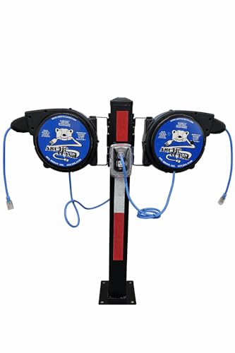 Outdoor Extreme Cold Weather Retractable Extension Cord Reel – 70 ft Heavy-Duty 12/3 SJEOOW Cable with 20A Resettable Breaker, 180° Swivel Mount, Retractable to -60°F, AL-702012-F