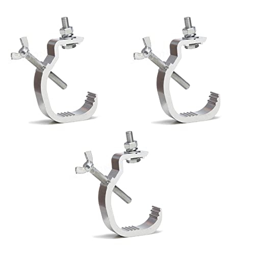 ZYAMY 3pcs Stage Light Clamp Hook Aluminum Alloy Truss C-Clamp, Heavy Duty Stage Lights Truss Clamp for DJ Lighting Par Lights Spot Lights Fit for 1.18-2 Inch OD Tube/Pipe