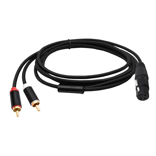 XLR to 2 RCA Splitter Cable Patch Audio Connector 2M - style: Female