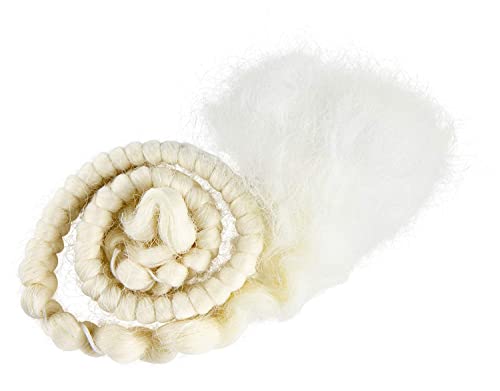Mehron Makeup Crepe Hair - WHITE, Special FX Fake Hair - color: White