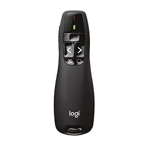 Logitech Wireless Presenter R400 USB A PowerPoint Clicker with Laser - color: Red Laser, style: 5 buttons