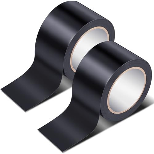 Pangda 2 Rolls Dance Floor Vinyl Tape Black 36 yd x 3 in Durable Tape Splicing Strong Adhesion No Residue for Gym Dance Room Restaurants Kitchen Floor Safety Marking - color: Black, size: 36 yd X 3 in