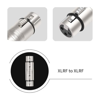 XLR Female to Female, 3 Pin XLR Female Audio Adapter，for Microphone,Mixerr,Amplifier-3 Pack - color: XLR F To XLR F*3