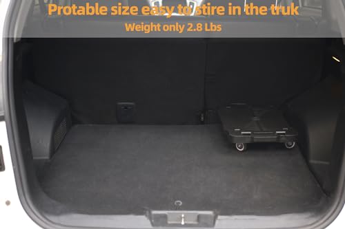 Furniture Moving Dolly With Lock,Portable, Heavy-Duty Rollers, Leg Movers for Furniture, 4-Wheel Small Flat Mover, 440 LBS/200KG Capacity,1-Pack Black Plant Dolly Cart With Brake (With Brake) - size: With Brake