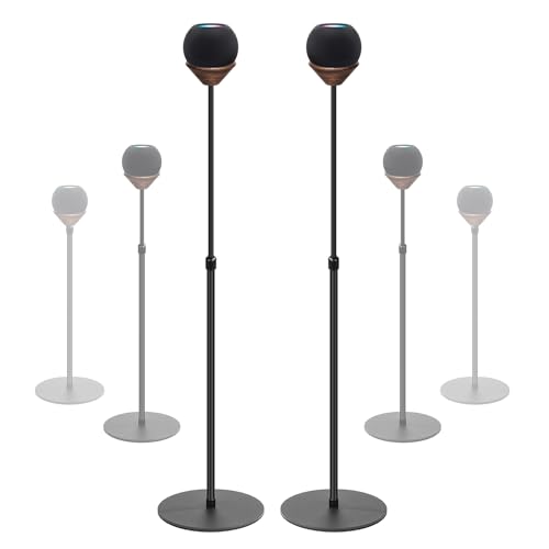 2-Pack Floor Homepod Mini Stand,Height Adjustable 15.7 In-31.4 in Black - color: 2 Pack- black