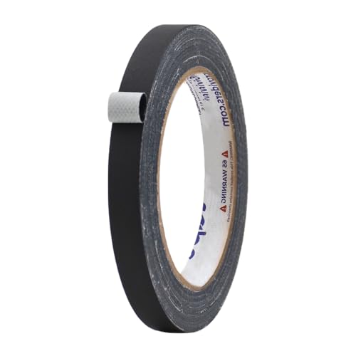 MAT Gaffer Tape Black Low Gloss Finish Film, 1/2 inch x 60 Feet, Residue Free, Non Reflective, Secure Cords to Stages, Great for Concerts or Trade Shows, Weddings, & Floor Marking - color: Black