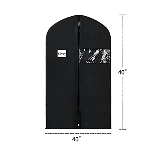 Univivi Garment Bag Suit Bag for Storage and Travel, 40 Inch, Set of 16 | Travel Bag with Zipper and Transparent Window, Non-woven Fabric, Foldable Washable Suit Cover for Jacket, Suits, Coats, Shirt - size: 24'' x 40''- 16 pcs-NWF