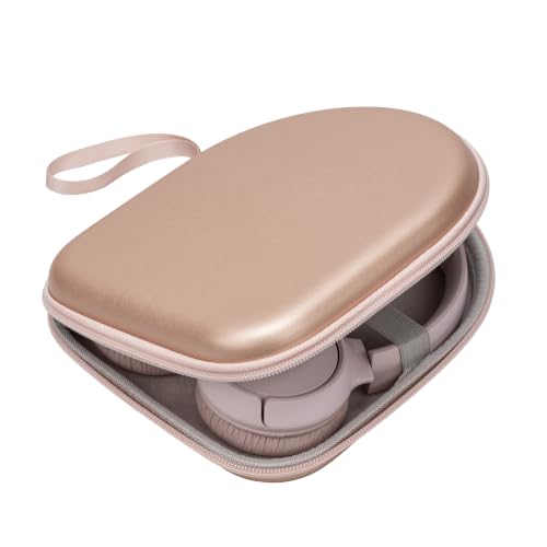 Ginsco Case Compatible with JBL Tune 510BT/520BT/500BT/Junior 320, with Sony WH-CH520/510, Ultra-Slim Hard Shell Waterproof Headphone Case for On Ear Headphones (Rose Gold) - color: Rose Gold