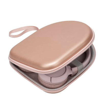 Ginsco Case Compatible with JBL Tune 510BT/520BT/500BT/Junior 320, with Sony WH-CH520/510, Ultra-Slim Hard Shell Waterproof Headphone Case for On Ear Headphones (Rose Gold) - color: Rose Gold