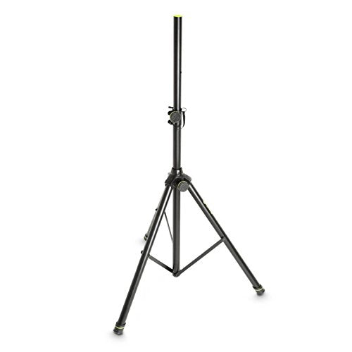 Gravity SP 5211 B - Height-Adjustable Speaker Stand with Tripod Base, Steel Construction, Black