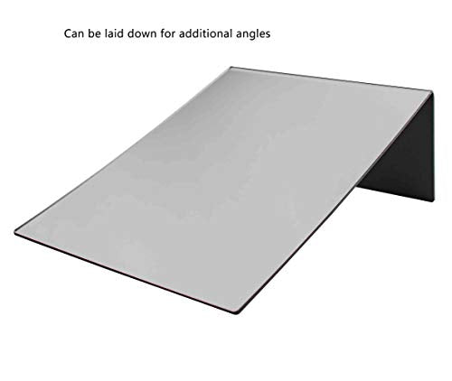 Marketing Holders 4 Pack Acrylic Mirror 9" x 12" Slant Back Reflective Portable Lucite Stand for Retail Jewelry Piercing Counters Makeup Vanities and Hair Salons - size: 9"w x 12"h
