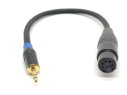 Elecbee XLR Female 5 Pin to Stereo Jack Audio 3.5Mm Male Balanced Audio Converter Adapter Cable 0.3M, Compatible with Microphones Mixers Amplifiers and Speakers