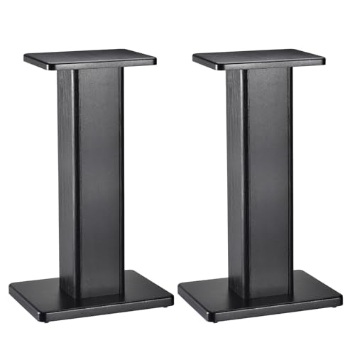 MECCANIXITY Wood Speaker Stands, 2 Pack 19.7 Inch (50cm) Universal Speaker Stand Hollowed Bases Enhanced Audio Listening for Home Theaters Cinema - size: 19.7 Inch