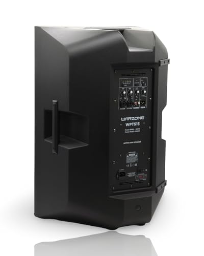 Warzone 1X WPTS15 Apollo-Active Series 2500W Peak Power 15-Inch 2-Way Powered Speaker, Class D & AB Amplifier, Bluetooth, DSP Modes, and 136dB Max SPL for Pro Audio DJ Party