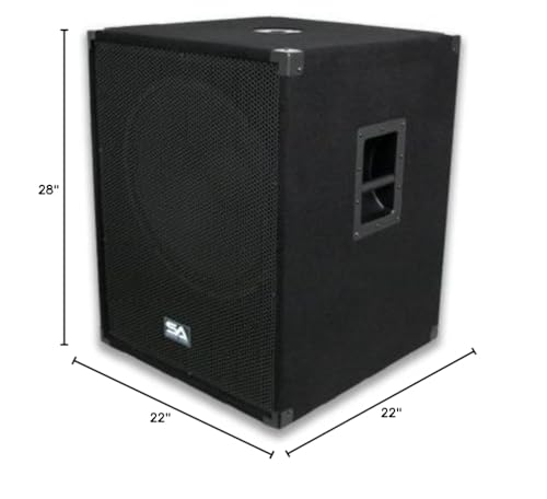 Pair of 15" PA DJ SPEAKERS 18" SUBWOOFERS PRO AUDIO - Band, Bar, Wedding, Church