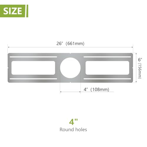 24-Pack New Construction Mounting Plate, 4Inch, LED Recessed Lighting Housing Kits, Flat Steel Rough-in Bracket Fixture for LED Light Bar, Shallow Recessed Lighting Housing Plate - color: Symmetric 4", size: 24 Pack