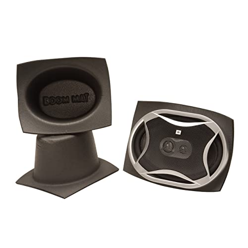 Design Engineering 050380 Boom Mat Speaker Baffles, 6" x 9" Oval (Pack of 2 | Automotive Sound Deadening Mat Reduces Road & Engine Noise Vibration Dampening Insulation Easy Peel-and-Stick Install - size: 6" x 9", style: Oval