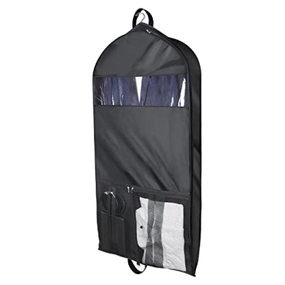 Univivi Garment Bag Suit Bag for Storage and Travel, 43 Inch, Set of 1 | Travel Bag with Mesh Pocket and Transparent Window, Oxford Fabrics, Foldable Washable Suit Cover for Jacket, Suits, Coats - size: 24"X43"- 1pcs -Travel