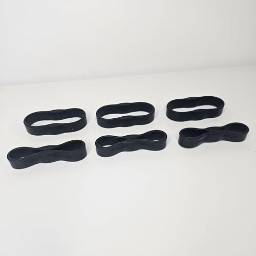 Snap Wrap | Pro Silicone Magnetic Cable Organizer 6-Pack | Easy One-Hand Operation Cable Management Bands for Home, Office, and Travel | Tidy Cable and Wire Storage - color: Black