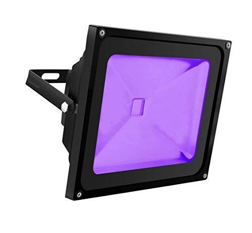 UV LED Black Light, HouLight High Power 50W Balck Light LED Flood Light IP65-Waterproof (85V-265V AC) for Halloween, Blacklight Party, Neon Glow, Glow in the Dark, Birthdays, Blacklights, Curing - style: 50 Watts