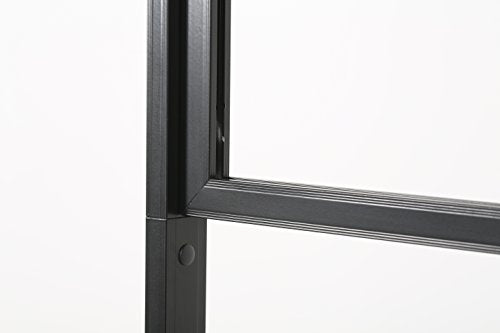 M&T Displays Metal Eco Info Board, Black 18x24 Inches Slide-In Poster Sign Holder 1 Tier Double Sided Floor Standing Pedestal Advertising Display with Backing and Anti-Glare PET Cover - color: Black, size: 18x24