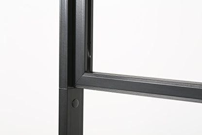 M&T Displays Metal Eco Info Board, Black 18x24 Inches Slide-In Poster Sign Holder 1 Tier Double Sided Floor Standing Pedestal Advertising Display with Backing and Anti-Glare PET Cover - color: Black, size: 18x24