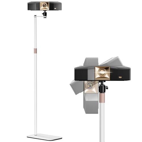 PUTORSEN Universal Projector Stand, Height Adjustable Floor Stand,White - color: White