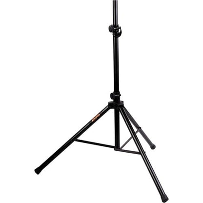 Gemini Sound AS-2110BT Active 10 Inch Woofer 1000W Watt DJ Monitor Powered Amplified PA Speakers System with Bluetooth Bundle with Auray SS-4420 Steel Speaker Stand and XLR Cable