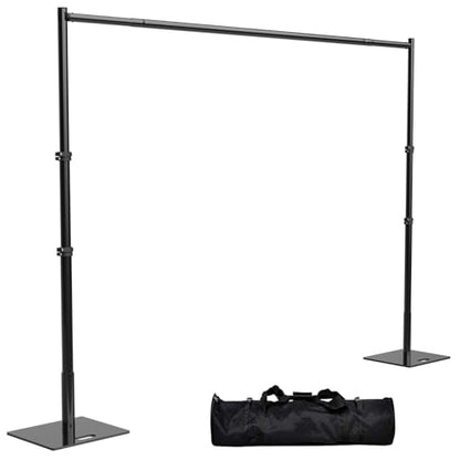TOCRETOARE Heavy Duty Backdrop Stand, 10x10ft Pipe and Drape Backdrop Stand Kit with Upgrade Clip on Telescopic Poles Frame and Metal Base, Background Holder for Parties Wedding Birthday Photography - size: 10x10FT-with Upgrade Clip on