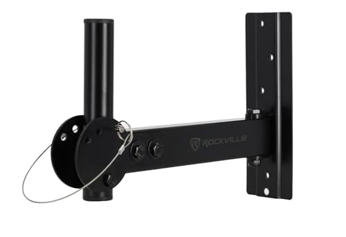 Rockville RPW30 Adjustable Wall Mount Bracket Pair for PA Speakers, 110 lb | Heavy Duty Steel, 110 lb Capacity Each, Horizontal and Vertical Tilt, Includes Mounting Hardware, for PA Speaker Installation - style: Tilt and Swivel