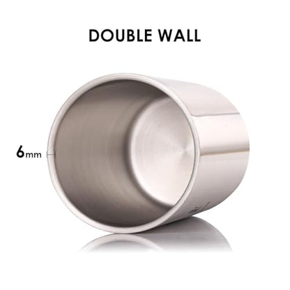 Double Wall Utensil Holder, 304 Stainless Steel Sleek Holder for Countertop | Kitchen Utensil Holder - Spatula Spoon Storage Organizer, Large Utensil Caddy Counter, Shining Utensil Crock, Mirror Polish
