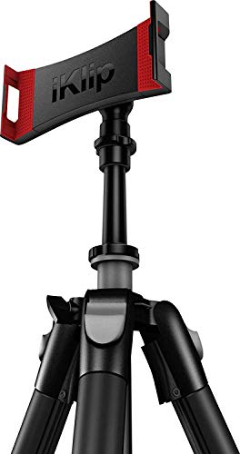 IK Multimedia iKlip 3 Video Universal iPad, Tablet Tripod Mount with 360 Degree Swivel, Soft-Touch Rubber Grip, Easy Insertion and Rotation and Rugged thermoplastic Design, fits Any 7”-12. 1” Tablet - style: Tripod mount