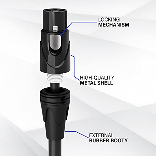 LyxPro 1.5 ft Balanced XLR Mic Cable, Male to Female, Purple - color: Purple, size: 1.5 Feet Straight