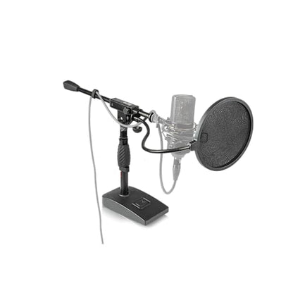 Gator Frameworks Weighted Desktop Microphone Stand with Boom (GFW-MIC-0821) | Compact Stand with 4.5" x 8" Base is Perfect for Desktop Use or Instrument Recording - style: Weighted Base