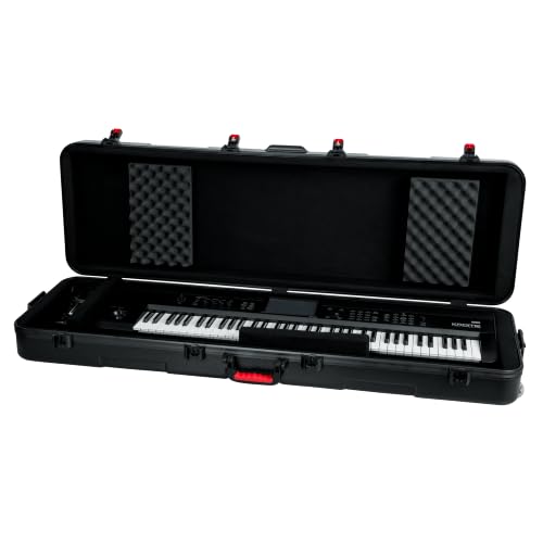 Gator Cases Frequent Flyer's Series Molded Flight Case for Slim 88-Note Keyboards with TSA Approved Locking Latches and Recessed Wheels, (GTSA-KEY88SL) - size: Slim 88-Note