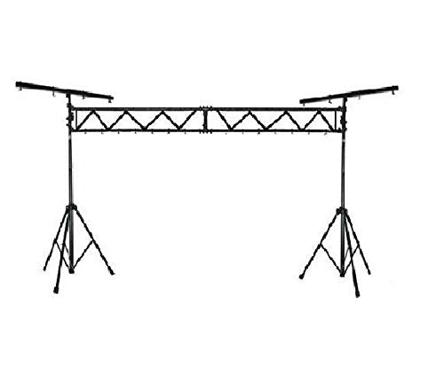 Mr. Dj LS-560 Mobile Portable Dj Band 10 Feet Trussing System with Dual Tripod Stand and T-Bar for Stage Lighting