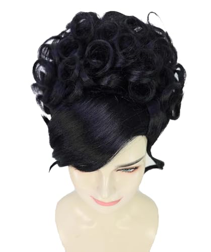 American Rapper Curly Updo High Fashion Wig for Women - Celebrity Style Wig | Elegent Choice for Cosplay Events, Halloween Parties & Themed Performances - Black - color: Black