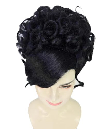 American Rapper Curly Updo High Fashion Wig for Women - Celebrity Style Wig | Elegent Choice for Cosplay Events, Halloween Parties & Themed Performances - Black - color: Black