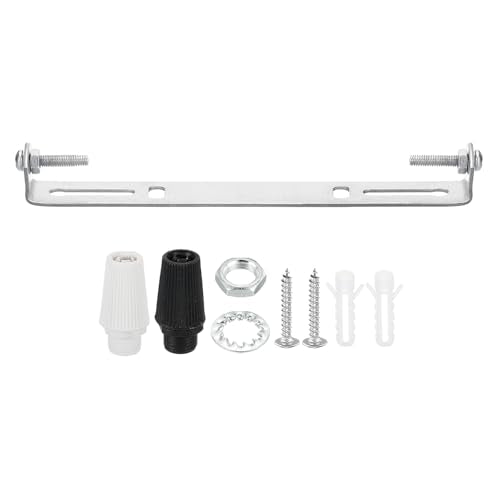 PATIKIL 200mm Ceiling Light Plate Kit, 1 Set Light Fixture Mounting Bracket Plate Steel Crossbar for Home Pendant Wall Light with Screw Washer Nut 2 Color Cap - size: 200mm