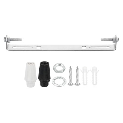 PATIKIL 200mm Ceiling Light Plate Kit, 1 Set Light Fixture Mounting Bracket Plate Steel Crossbar for Home Pendant Wall Light with Screw Washer Nut 2 Color Cap - size: 200mm