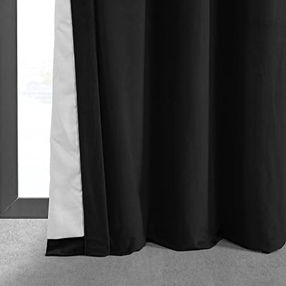 HPD Half Price Drapes Signature Grommet Blackout Velvet Curtains 96 Inches Long Heat & Full Light Blocking Blackout Curtains for Bedroom & Living Room (1 Panel), 50W x 96L, Warm Black - color: Warm Black, size: 50"W x 96"L (Pack of 1)